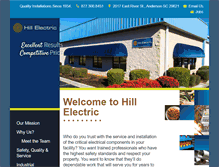 Tablet Screenshot of hillelectric.net